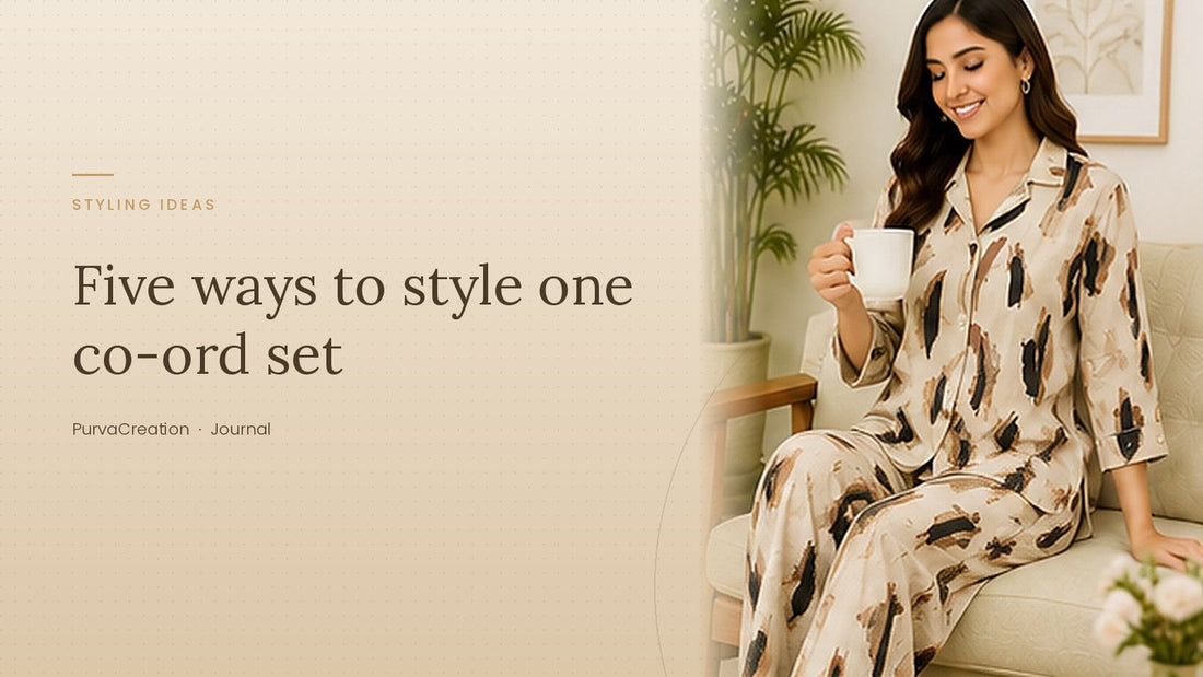 PurvaCreation Journal: Five ways to style one co-ord set