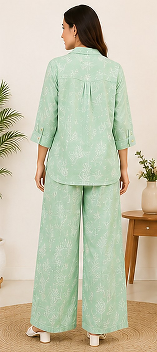 Back view of the PurvaCreation Mint Fresh Co-ord Set